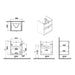 VitrA Root Classic 60cm 2 Drawer Washbasin Unit - Unbeatable Bathrooms