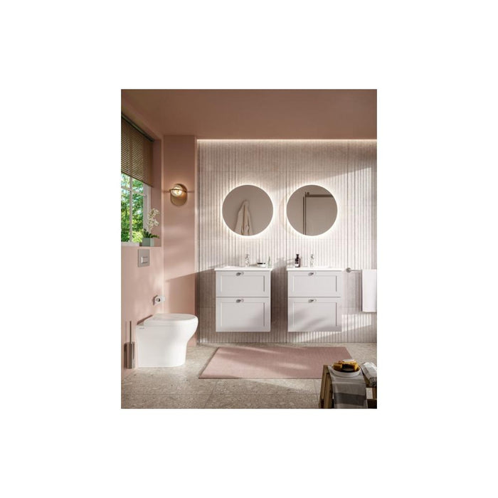 VitrA Root Classic 60cm 2 Drawer Washbasin Unit - Unbeatable Bathrooms