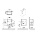 VitrA Root Flat 40cm 1 Door Wall Hung Slim Washbasin Unit - Unbeatable Bathrooms