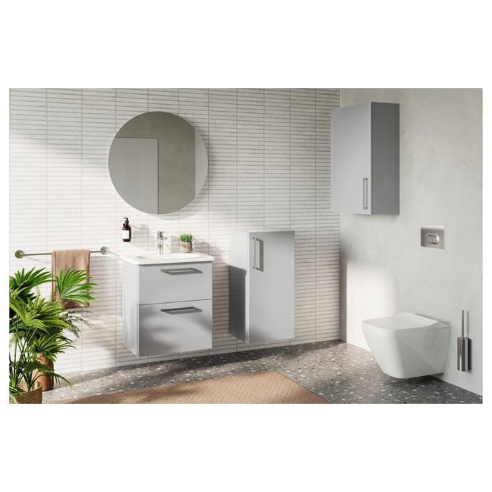 VitrA Root Flat 60cm 1 Door Upper/Wall Unit - Unbeatable Bathrooms