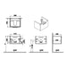 VitrA Root Flat 60cm 1 Drawer Washbasin Unit - Unbeatable Bathrooms