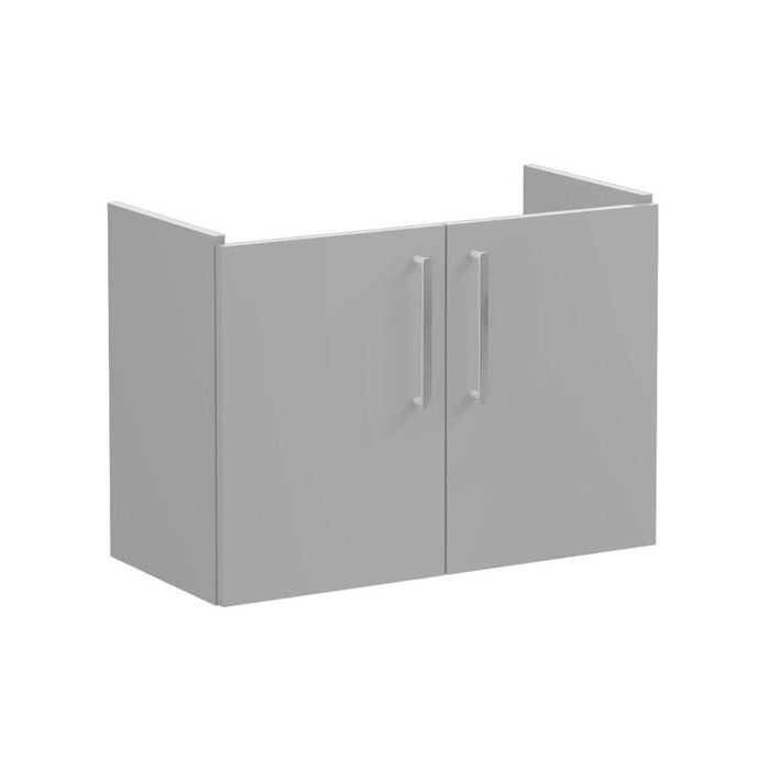 VitrA Root Flat 80cm 2 Door Wall Hung Slim Washbasin Unit - Unbeatable Bathrooms
