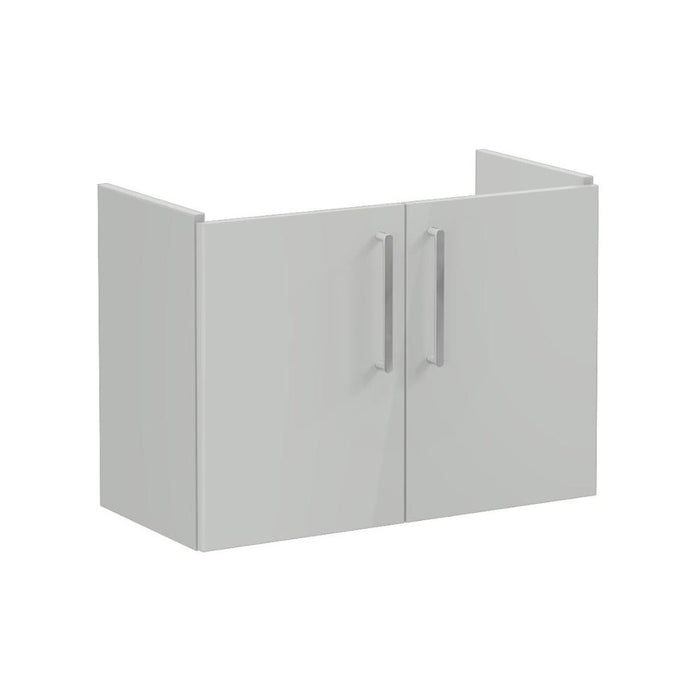 VitrA Root Flat 80cm 2 Door Wall Hung Slim Washbasin Unit - Unbeatable Bathrooms