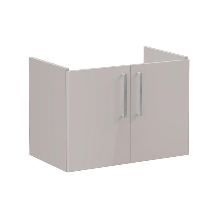 VitrA Root Flat 80cm 2 Door Wall Hung Washbasin Unit - Unbeatable Bathrooms