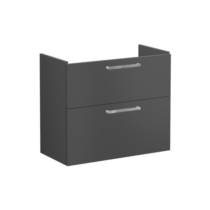 VitrA Root Flat 80cm 2 Drawer Slim Washbasin Unit - Unbeatable Bathrooms