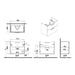 VitrA Root Flat 80cm 2 Drawer Washbasin Unit - Unbeatable Bathrooms