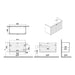 VitrA Root Groove 100cm 2 Door Washbasin Unit - Unbeatable Bathrooms