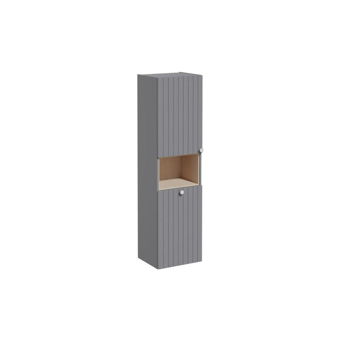 VitrA Root Groove 40cm 2 Door Semi-Tall Unit w/Laundry Basket - Unbeatable Bathrooms