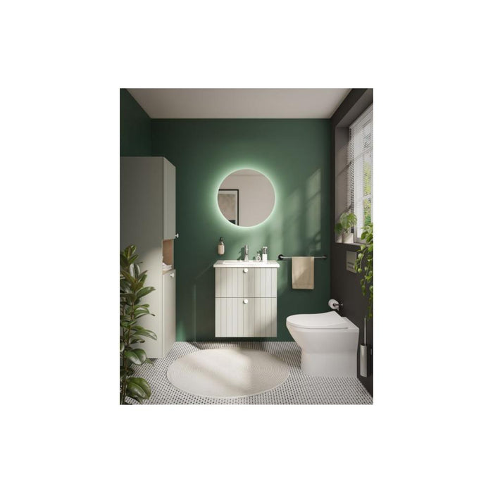 VitrA Root Groove 40cm 2 Door Semi-Tall Unit w/Laundry Basket - Unbeatable Bathrooms