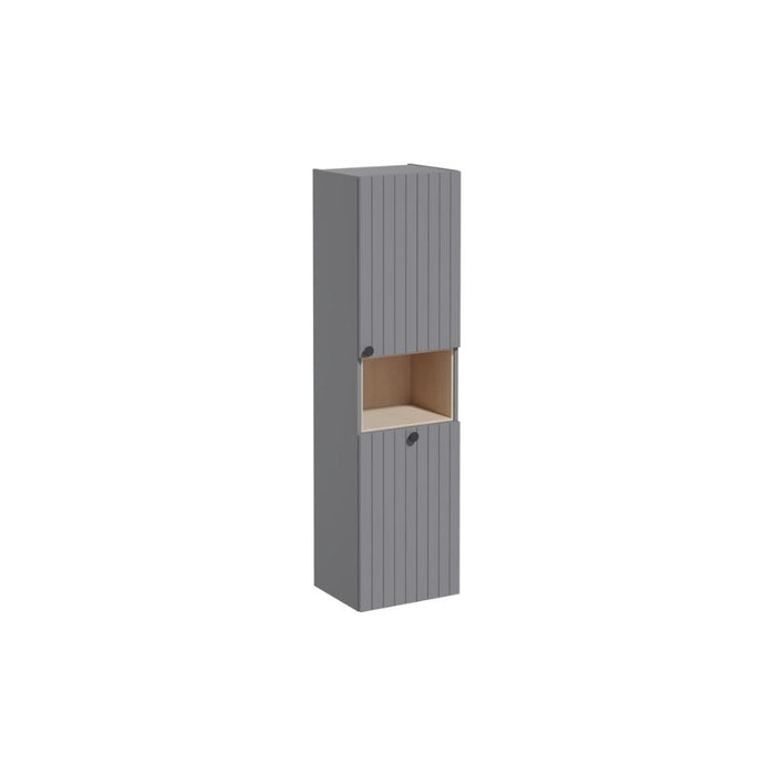 VitrA Root Groove 40cm 2 Door Semi-Tall Unit w/Laundry Basket - Unbeatable Bathrooms