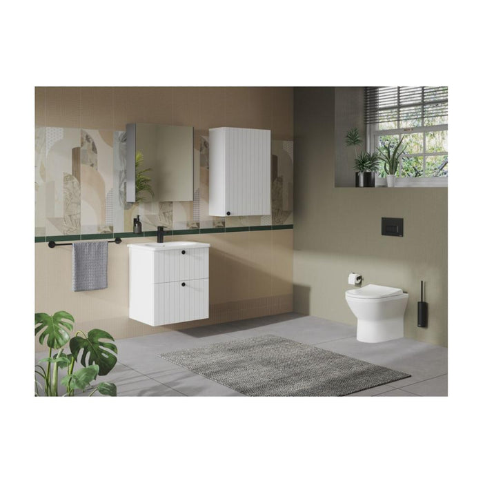 VitrA Root Groove 60cm 1 Door Upper/Wall Unit - Unbeatable Bathrooms