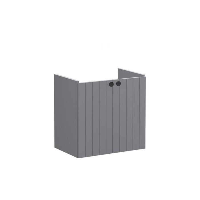 VitrA Root Groove 60cm 2 Door Wall Hung Slim Washbasin Unit - Unbeatable Bathrooms