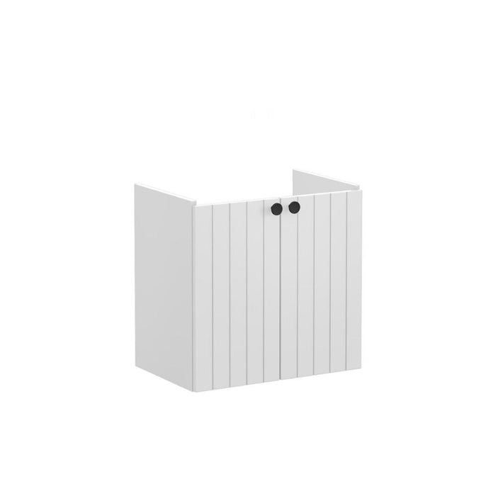 VitrA Root Groove 60cm 2 Door Wall Hung Slim Washbasin Unit - Unbeatable Bathrooms