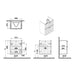 VitrA Root Groove 60cm 2 Drawer Slim Washbasin Unit - Unbeatable Bathrooms