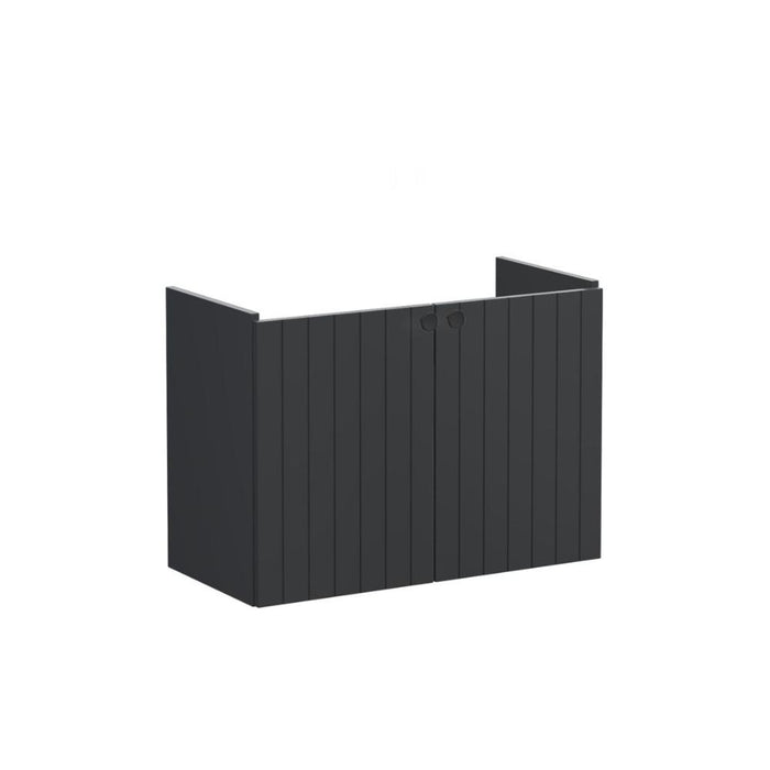 VitrA Root Groove 80cm 2 Door Wall Hung Slim Washbasin Unit - Unbeatable Bathrooms