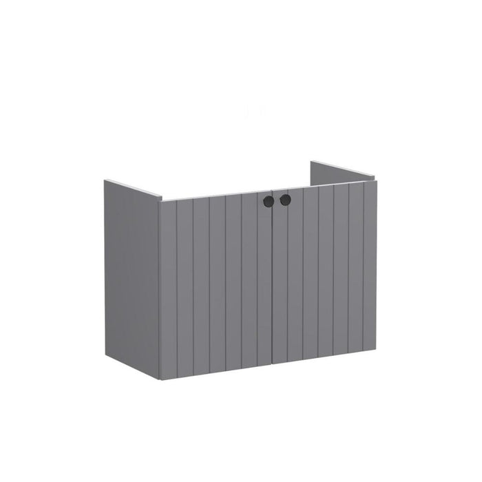 VitrA Root Groove 80cm 2 Door Wall Hung Slim Washbasin Unit - Unbeatable Bathrooms