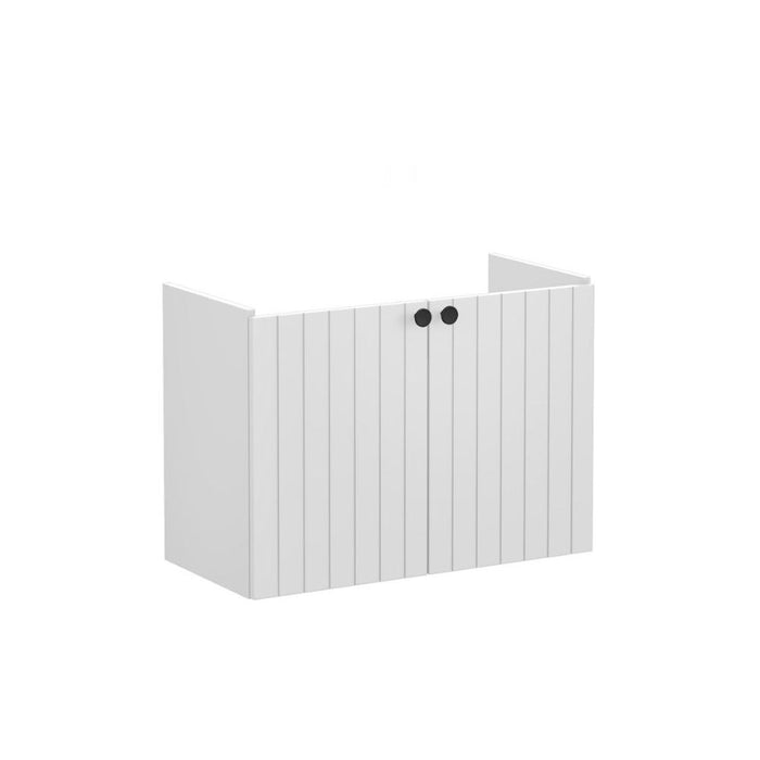 VitrA Root Groove 80cm 2 Door Wall Hung Slim Washbasin Unit - Unbeatable Bathrooms