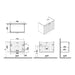 VitrA Root Groove 80cm 2 Door Wall Hung Washbasin Unit - Unbeatable Bathrooms