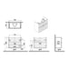 VitrA Root Groove 80cm 2 Drawer Slim Washbasin Unit - Unbeatable Bathrooms