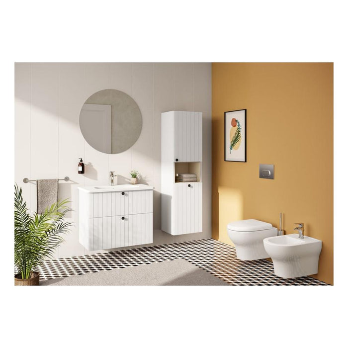 VitrA Root Groove 80cm 2 Drawer Washbasin Unit - Unbeatable Bathrooms