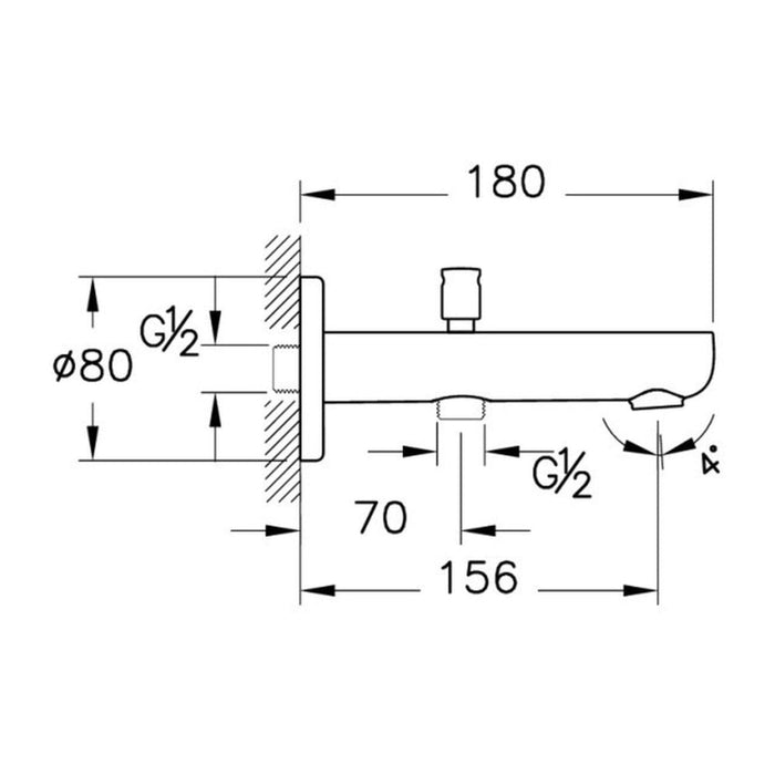VitrA Root Round Wall Mounted Monohole Bath/Shower Mixer - Unbeatable Bathrooms