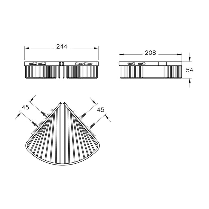 VitrA Root Single Sponge Basket - Chrome - Unbeatable Bathrooms