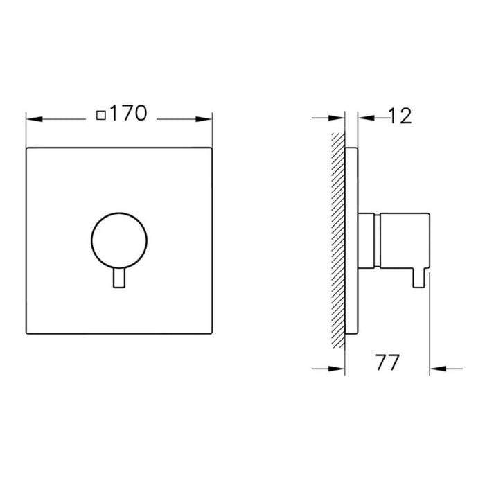VitrA Root Round 3-Way Diverter - Unbeatable Bathrooms