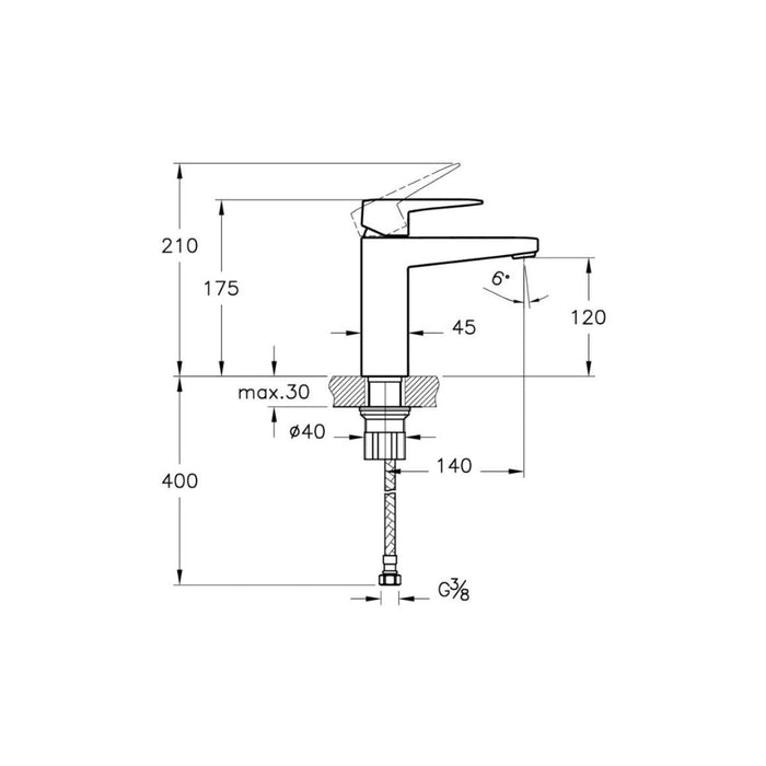 VitrA Root Square Basin Mixer - Unbeatable Bathrooms