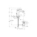 VitrA Root Square Basin Mixer w/Waste Lever - Unbeatable Bathrooms