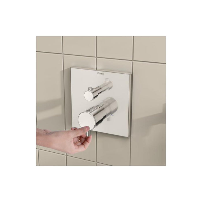 VitrA Root Square Integrated Thermostatic 2-Way Shower Mixer Valve - Unbeatable Bathrooms