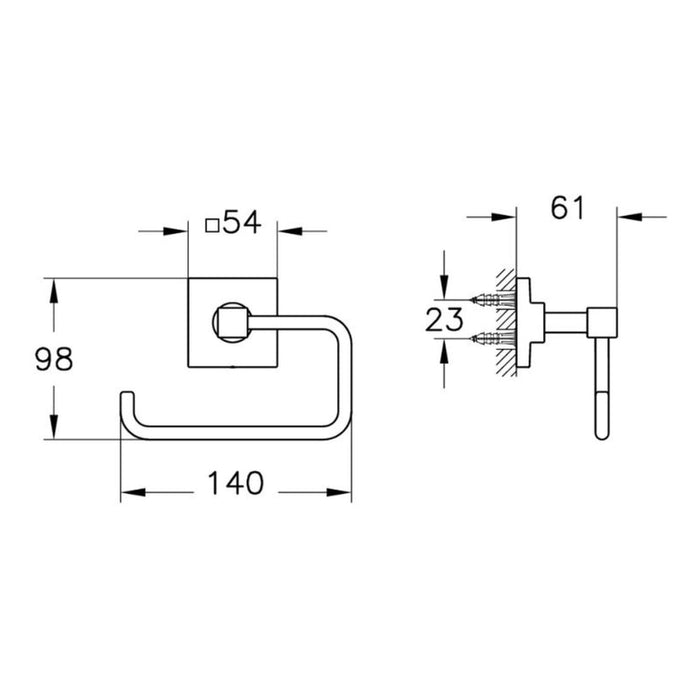 VitrA Root Toilet Roll Holder - Unbeatable Bathrooms