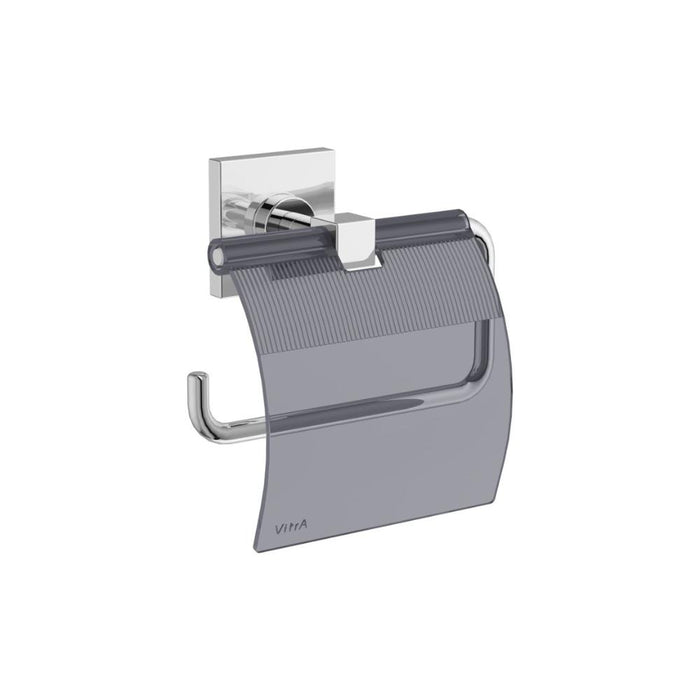 VitrA Root Toilet Roll Holder w/Cover - Unbeatable Bathrooms