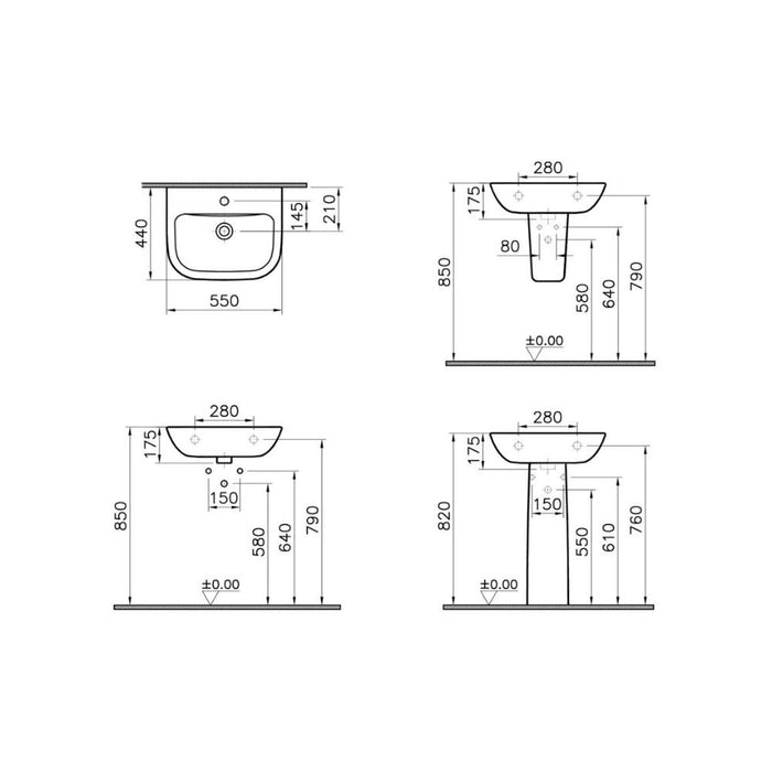 VitrA S20 Basin Only - White - Unbeatable Bathrooms