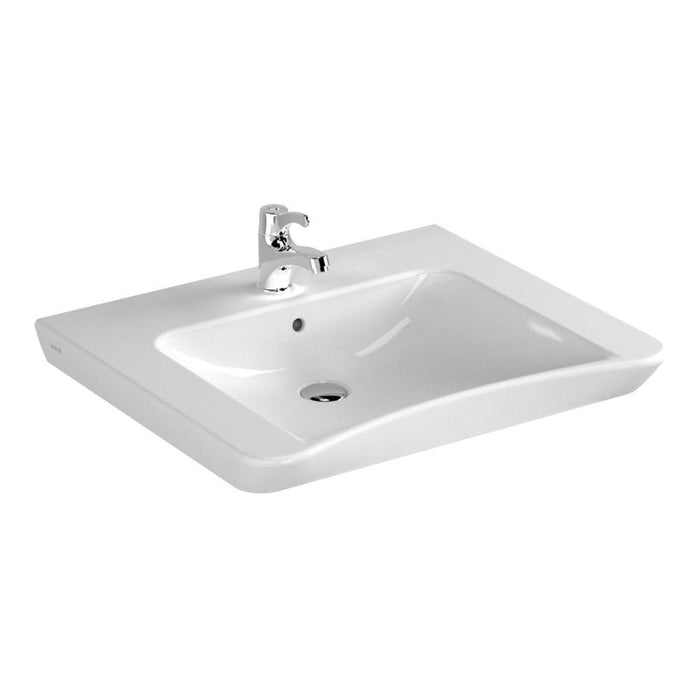 VitrA S20 1TH Basin w/Overflow - White - Unbeatable Bathrooms