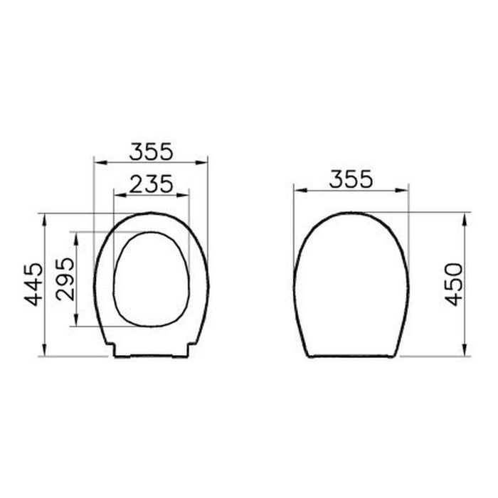 VitrA S20 Elegance Soft Close Toilet Seat - White - Unbeatable Bathrooms
