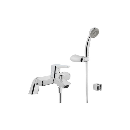 VitrA Solid S Bath/Shower Mixer w/Hand Shower - Chrome - Unbeatable Bathrooms