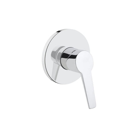 VitrA Solid S Wall Integrated Shower Mixer - Chrome - Unbeatable Bathrooms