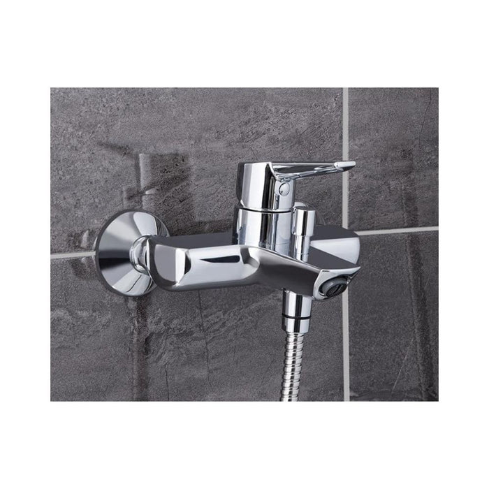 VitrA Solid S Wall Mounted Bath/Shower Mixer - Chrome - Unbeatable Bathrooms