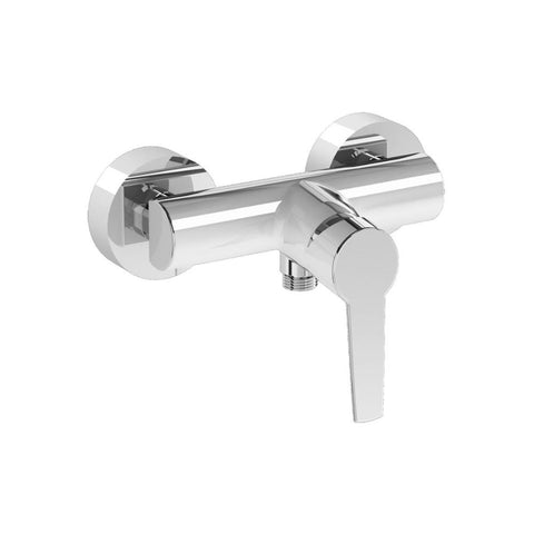 VitrA Solid S Wall Mounted Shower Mixer - Chrome - Unbeatable Bathrooms