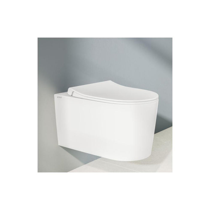 VitrA Sonic Flush Soft Close Slim Toilet Seat - White - Unbeatable Bathrooms