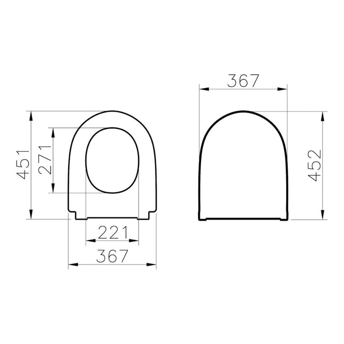 VitrA Sonic Flush Soft Close Slim Toilet Seat - White - Unbeatable Bathrooms