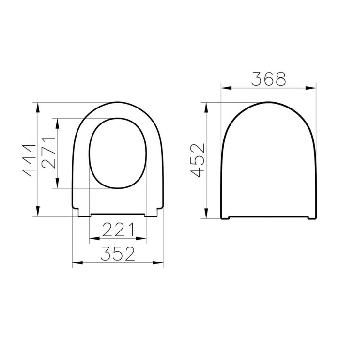 VitrA Sonic Flush Soft Close Wrap Toilet Seat - White - Unbeatable Bathrooms