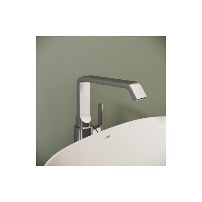 VitrA Suit Tall Basin Mixer (Side Handle) - Chrome - Unbeatable Bathrooms