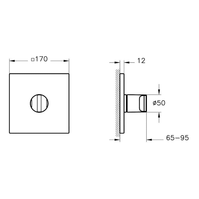 VitrA Suit Wall Mounted 3-Way Diverter - Unbeatable Bathrooms