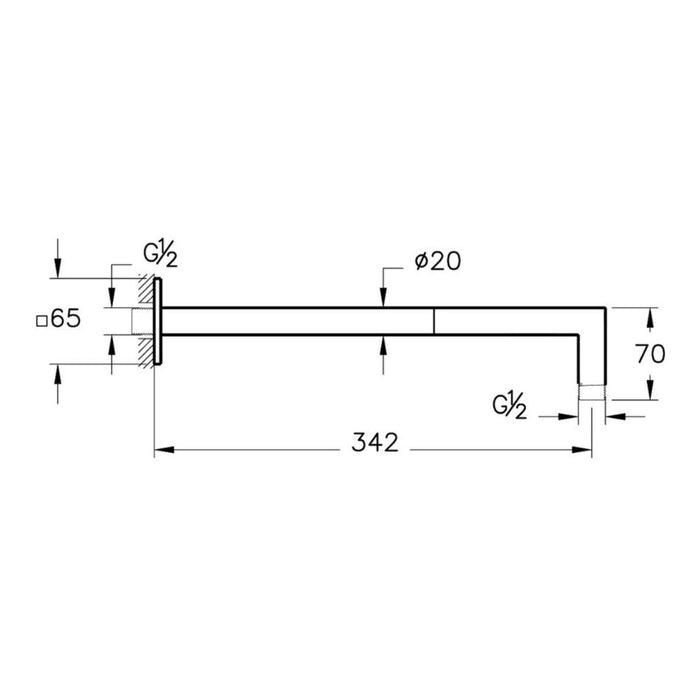 VitrA Suit Wall Mounted 90 Connection Pipe - Unbeatable Bathrooms