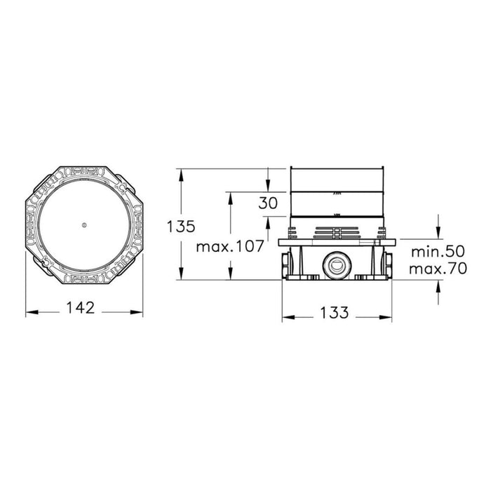 VitrA Thermostatic Concealed Valve for Built-in Showers - Unbeatable Bathrooms
