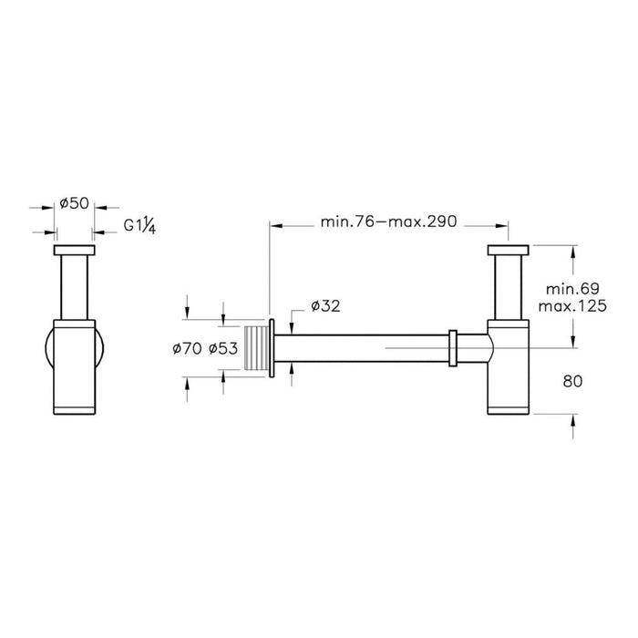 VitrA Universal Bottle Trap - Unbeatable Bathrooms