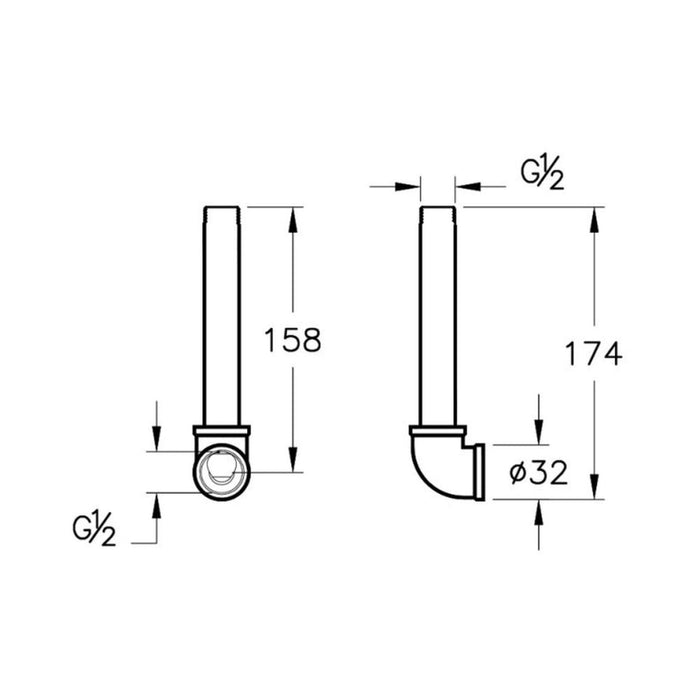 VitrA Universal Connection Pipe for Spout - Unbeatable Bathrooms