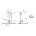 VitrA V-Fix Core WH 12cm 3/6L WC Frame & Cistern - Unbeatable Bathrooms