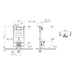 VitrA V-Fix Core WH 8cm 3/6L WC Frame & Cistern - Unbeatable Bathrooms